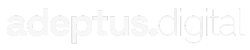 adeptus.digital logo in white on a navy background
